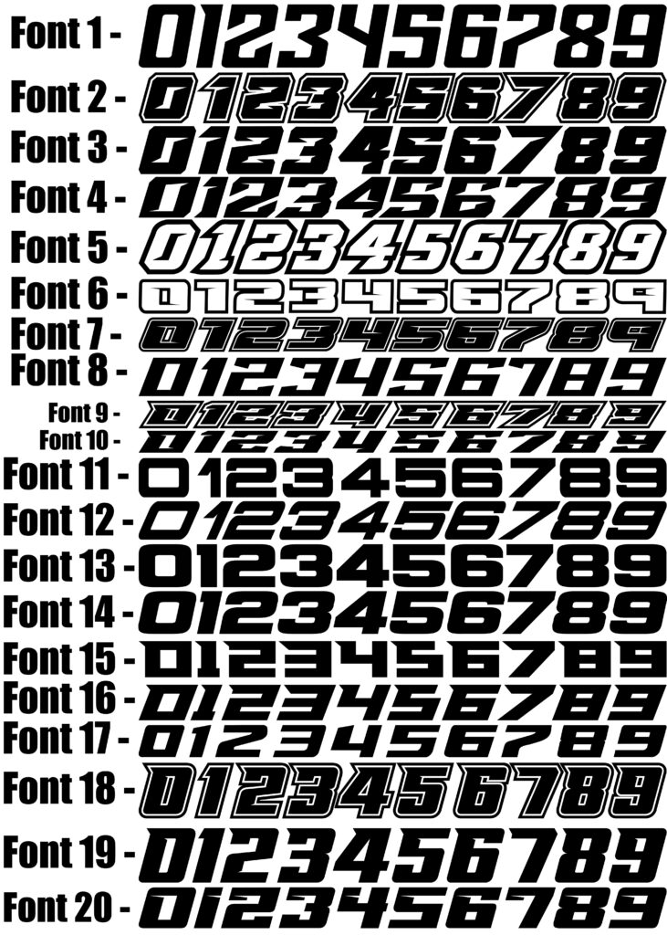 font 1 - 20